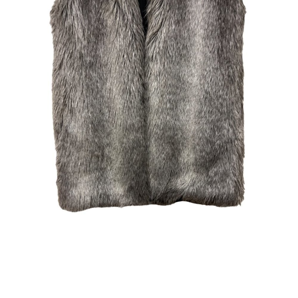 Ann Taylor Faux Fur Long Vest Plush Textured Topper Women's Size Small - Picture 3 of 9